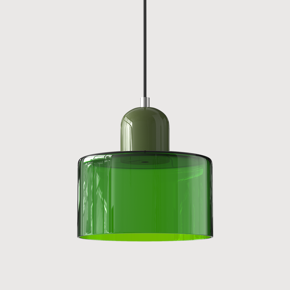 Lámpara Colgante de Cristal Creativa Estilo Bauhaus – Moderna, Artística y Sofisticada-Lamp-Hogar88-Verde-Verde-Hogar88