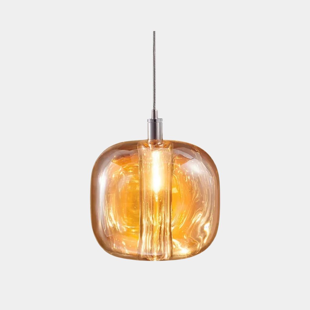 Lámpara Colgante de Cristal Regulable – Inspiración Contemporánea Chic-Ceiling Light Fixtures-Hogar88-Ámbar-Hogar88