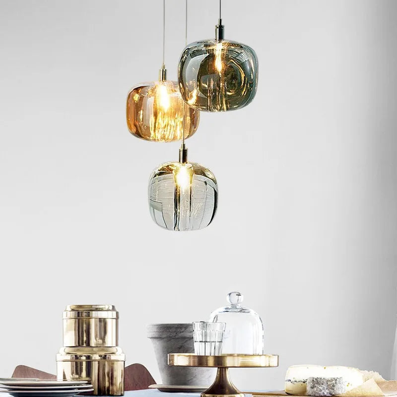 Lámpara Colgante de Cristal Regulable – Inspiración Contemporánea Chic-Ceiling Light Fixtures-Hogar88-Hogar88