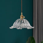 Lámpara Colgante de Flor en Vidrio Dorado – Estilo Refinado para un Ambiente Lujoso-Ceiling Light Fixtures-Hogar88-Hogar88