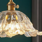 Lámpara Colgante de Flor en Vidrio Dorado – Estilo Refinado para un Ambiente Lujoso-Ceiling Light Fixtures-Hogar88-Hogar88