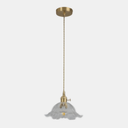Lámpara Colgante de Flor en Vidrio Dorado – Estilo Refinado para un Ambiente Lujoso-Ceiling Light Fixtures-Hogar88-Dia 22cm-Hogar88