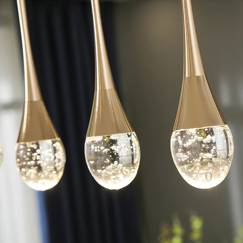 Lámpara Colgante de Gota de Cristal – Estilo Moderno y Elegante para Decoración-Ceiling Light Fixtures-Hogar88-Hogar88