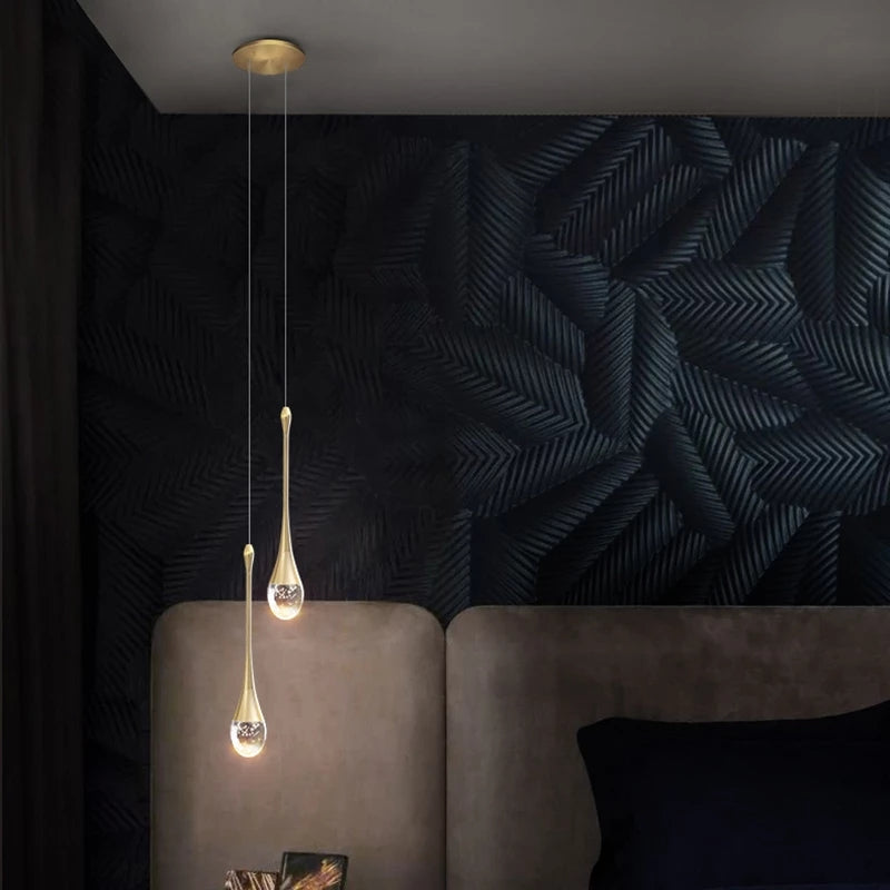 Lámpara Colgante de Gota de Cristal – Estilo Moderno y Elegante para Decoración-Ceiling Light Fixtures-Hogar88-Hogar88