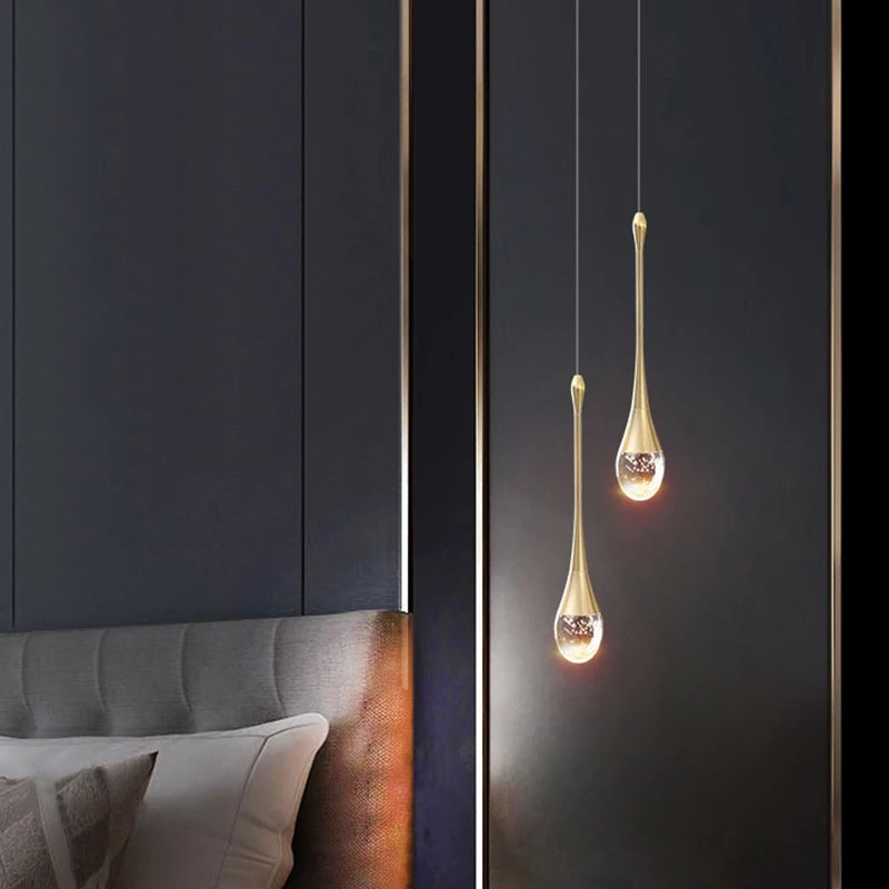 Lámpara Colgante de Gota de Cristal – Estilo Moderno y Elegante para Decoración-Ceiling Light Fixtures-Hogar88-Hogar88