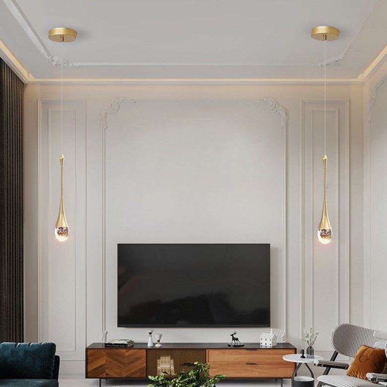 Lámpara Colgante de Gota de Cristal – Estilo Moderno y Elegante para Decoración-Ceiling Light Fixtures-Hogar88-Hogar88