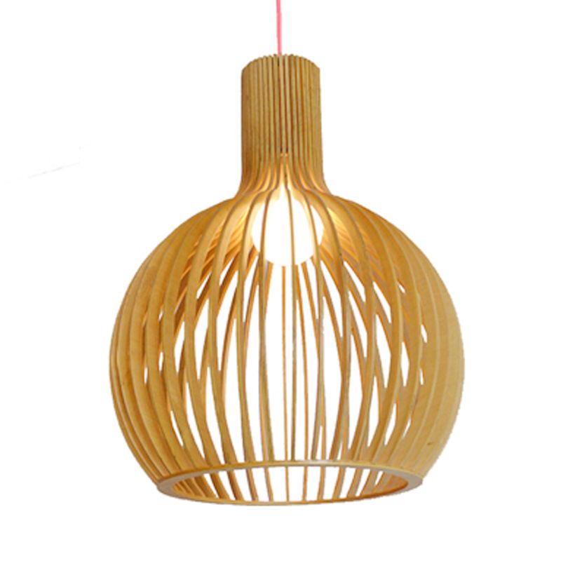 Lámpara Colgante de Madera – Luz Cálida con Encanto Rústico-Ceiling Light Fixtures-Hogar88-Madera-35cm-Hogar88