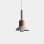 Lámpara Colgante de Metal y Madera – Estilo Nórdico Colorido-Ceiling Light Fixtures-Hogar88-Blanco-Disco-Hogar88