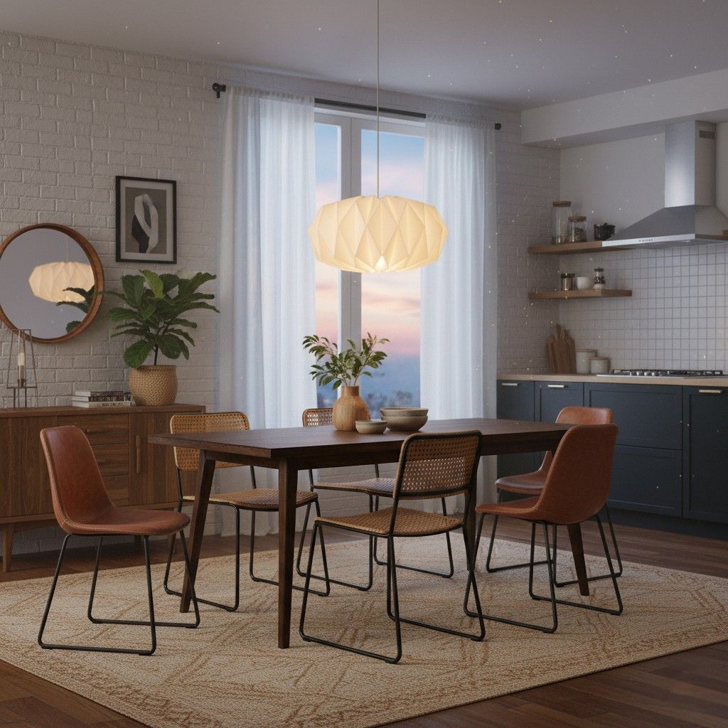 Lámpara Colgante de Papel – Diseño Nórdico y Luz Suave-Ceiling Light Fixtures-Hogar88-Hogar88