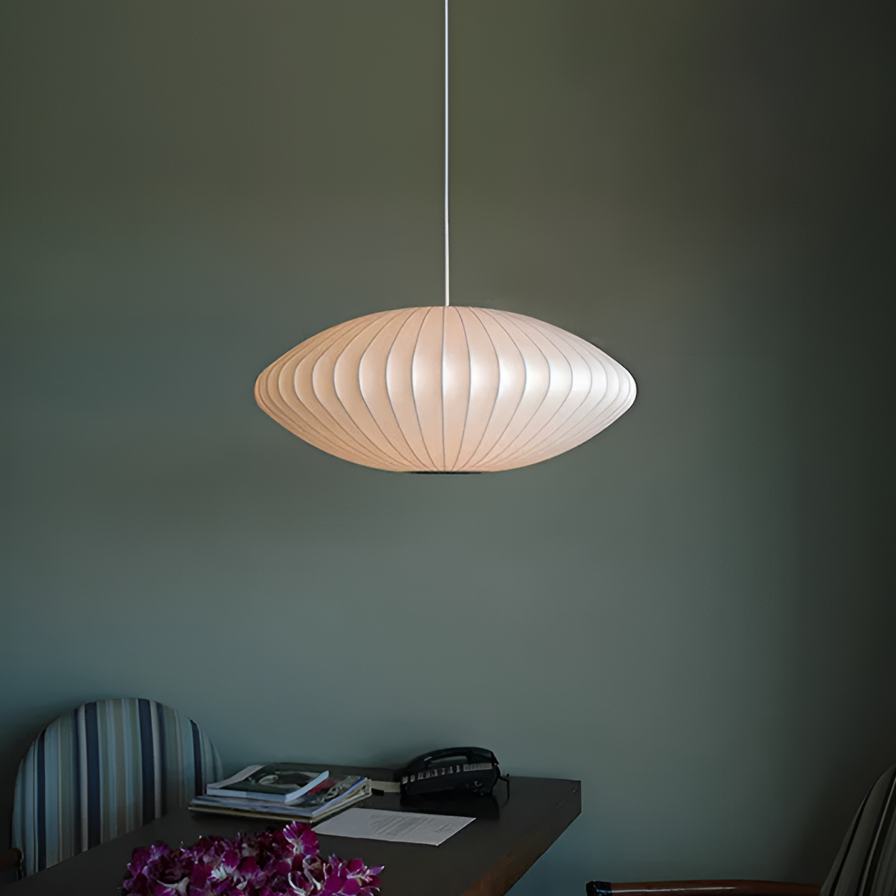 Lámpara Colgante de Tela Redonda – Luz Suave y Estilo Moderno-Ceiling Light Fixtures-Hogar88-Hogar88