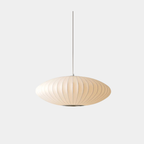 Lámpara Colgante de Tela Redonda – Luz Suave y Estilo Moderno-Ceiling Light Fixtures-Hogar88-Blanco-40cm-Hogar88