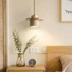 Lámpara Colgante de Travertino – Diseño Japandi con Luz Cálida-Ceiling Light Fixtures-Hogar88-Hogar88