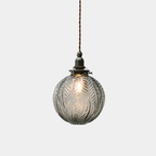 Lámpara Colgante de Vidrio Ahumado – Estilo Colonial con Diseño Pluma-Ceiling Light Fixtures-Hogar88-Gris humo-Hogar88