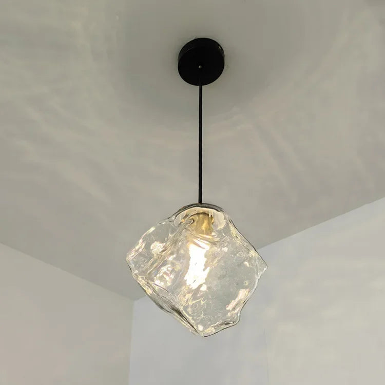 Lámpara Colgante de Vidrio Lava – Luz Artística para Interiores-Ceiling Light Fixtures-Hogar88-Transparente-Blanco cálido-Hogar88