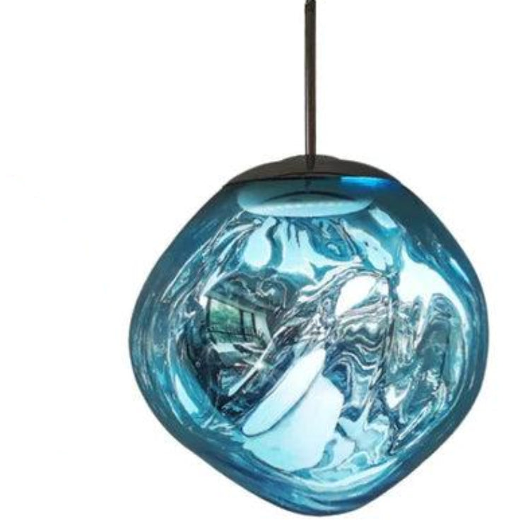 Lámpara Colgante de Vidrio de Color Moderna – Diseño Minimalista y Elegante-Lamp-Hogar88-Azul-20 cm x 20 cm-Hogar88