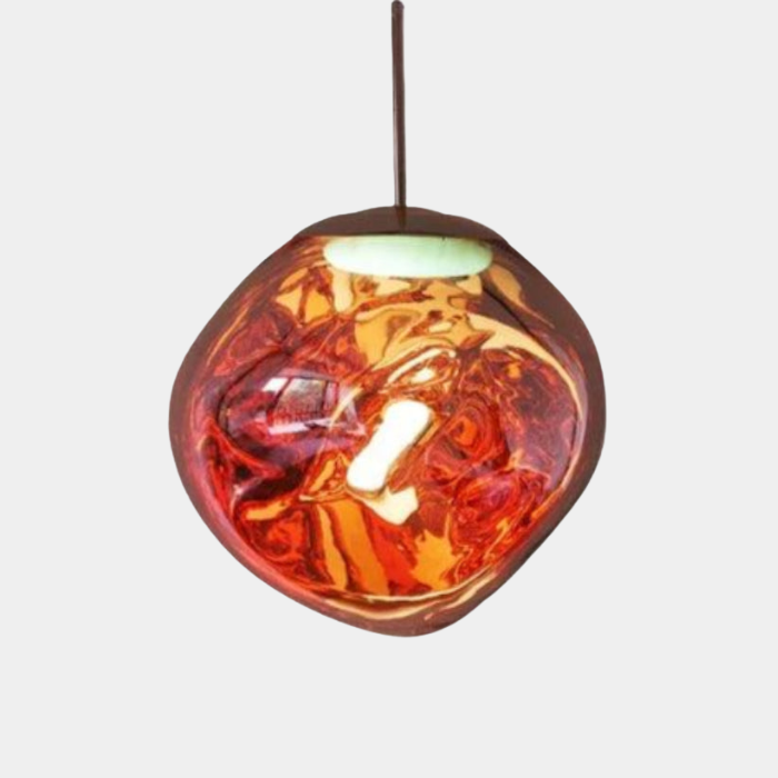 Lámpara Colgante de Vidrio de Color Moderna – Diseño Minimalista y Elegante-Lamp-Hogar88-Oro rosa-20 cm x 20 cm-Hogar88