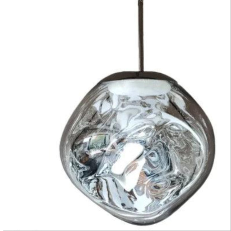 Lámpara Colgante de Vidrio de Color Moderna – Diseño Minimalista y Elegante-Lamp-Hogar88-Plata-20 cm x 20 cm-Hogar88