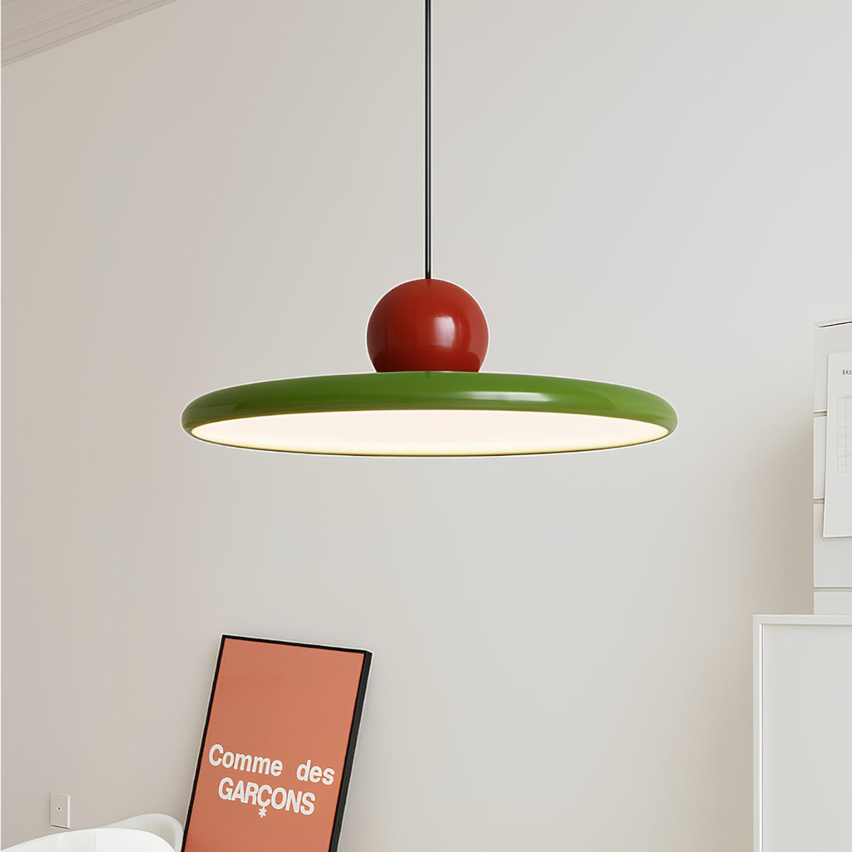 Lámpara LED Colgante de Estilo Contemporáneo – Acabado Brillante para Decoración Sofisticada-Pendant Lamp-Hogar88-Verde-30 cm-Hogar88