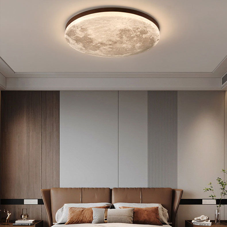 Lámpara LED Redonda Minimalista – Diseño Lunar para Ambientes Modernos-Ceiling Light Fixtures-Hogar88-Hogar88
