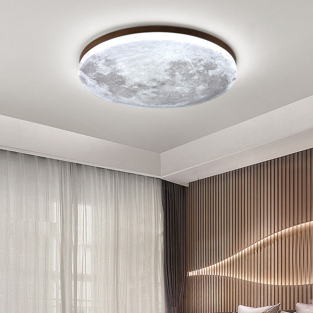Lámpara LED Redonda Minimalista – Diseño Lunar para Ambientes Modernos-Ceiling Light Fixtures-Hogar88-Hogar88