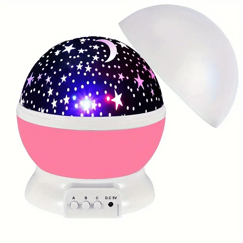 Lámpara Proyectora de Ambiente Giratoria – Cielo Estrellado Multicolor para una Iluminación Relajante-Night Lights & Ambient Lighting-Hogar88-Rosa-Hogar88