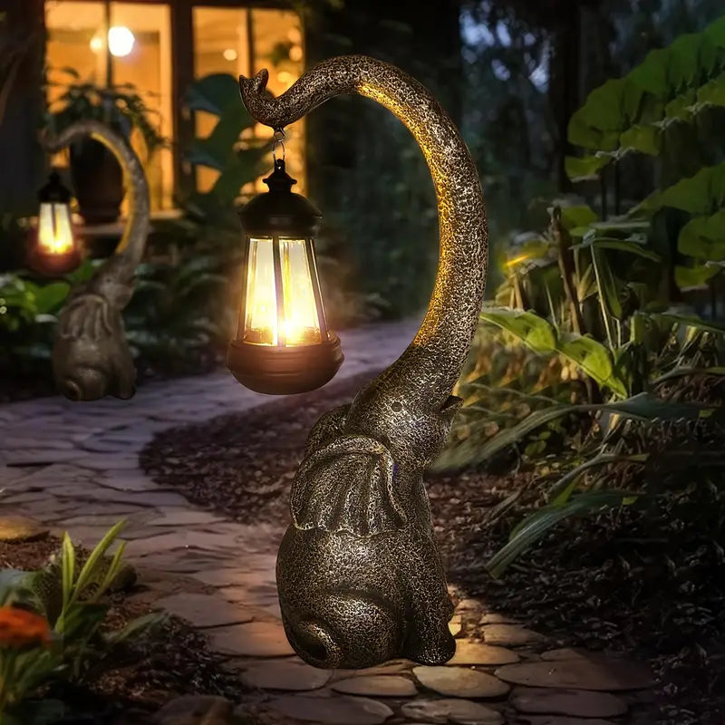 Lámpara Solar Elefante Decorativa – Iluminación Mágica para Jardín-Landscape Pathway Lighting-Hogar88-Hogar88
