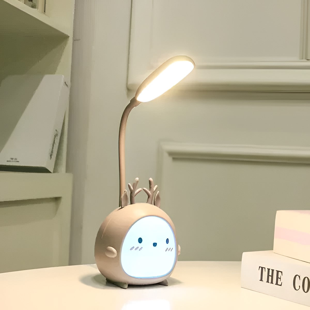 Lámpara de Lectura Infantil con Luz LED – Puerto USB para Comodidad y Seguridad al Leer-Reading Lamps-Hogar88-Gris-Hogar88