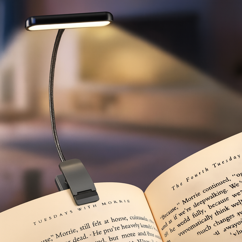 Lámpara de Lectura con Clip USB – Luz Regulable y Función Memoria-Reading Lamps-Hogar88-Hogar88