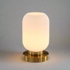 Lámpara de Mesa Escandinava de Vidrio Ámbar – Diseño Elegante Moderno-Lamp-Hogar88-Blanco-13 cm-Hogar88