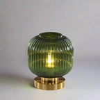 Lámpara de Mesa Escandinava de Vidrio Ámbar – Diseño Elegante Moderno-Lamp-Hogar88-Verde-20 cm-Hogar88