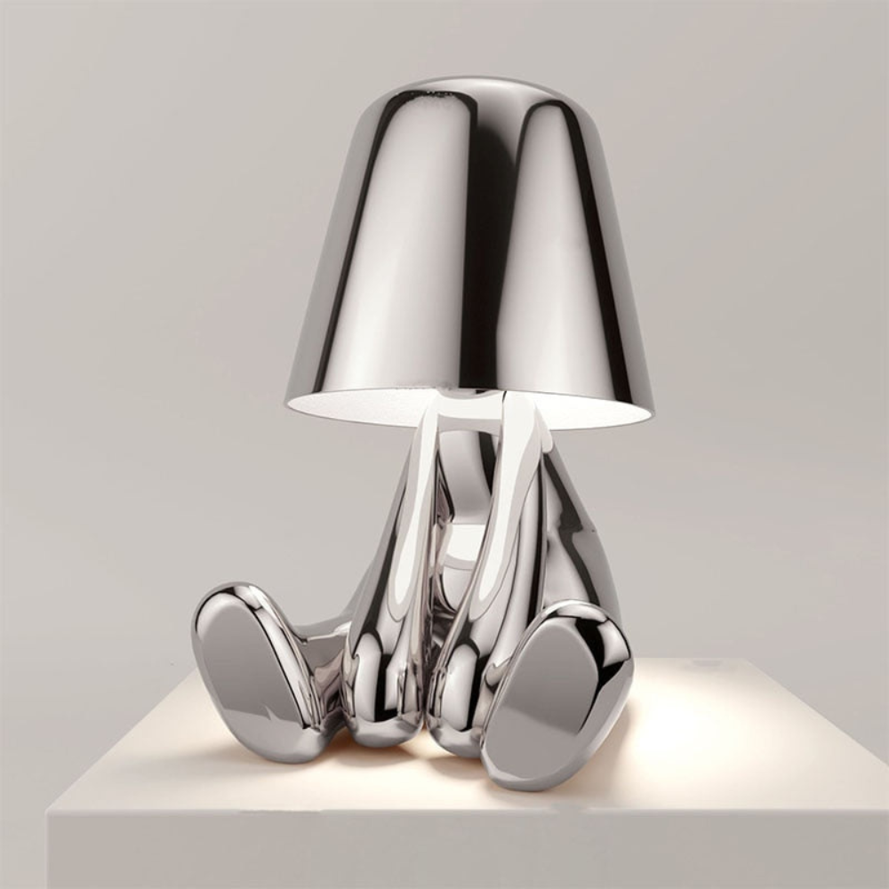 Lámpara de Mesa Escultural – Diseño Abstracto Metálico Moderno-Table Lamps-Hogar88-Hogar88