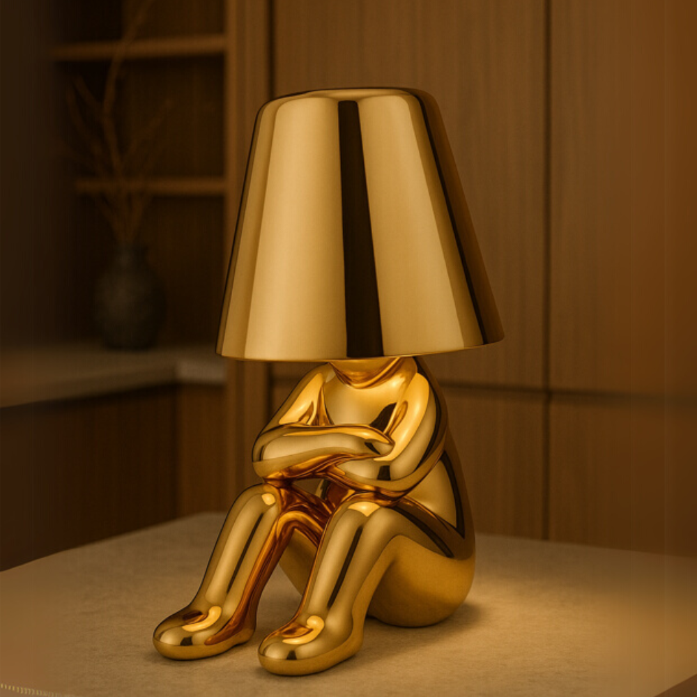 Lámpara de Mesa Escultural – Diseño Abstracto Metálico Moderno-Table Lamps-Hogar88-Hogar88