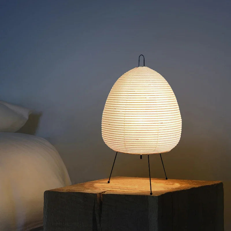 Lámpara de Mesa Japonesa Akari – Papel de Arroz Estilo Wabi-sabi-Table Lamps-Hogar88-Hogar88