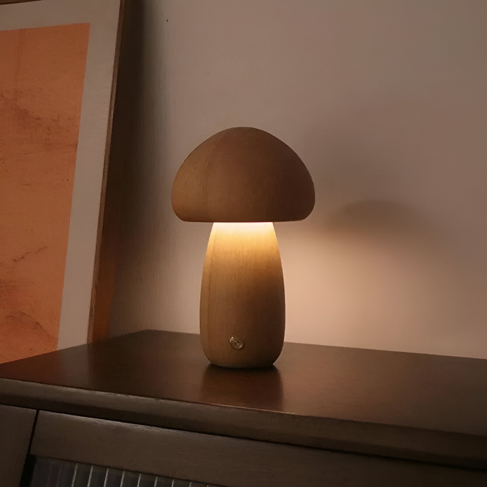 Lámpara de Mesa LED de Madera – Luz Suave con Control Táctil-Table Lamps-Hogar88-Hogar88