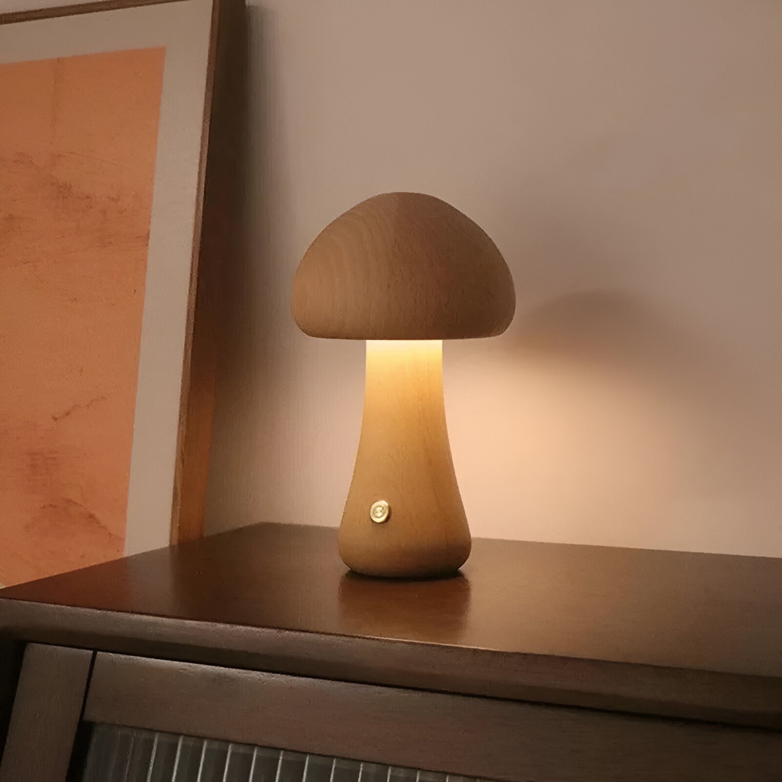 Lámpara de Mesa LED de Madera – Luz Suave con Control Táctil-Table Lamps-Hogar88-Hogar88