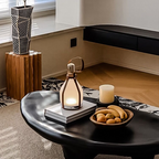 Lámpara de Mesa Moderna de Vidrio Esmerilado con Asa de Cuero – Diseño Sofisticado para Ambientes Contemporáneos-Table Lamps-Hogar88-Hogar88