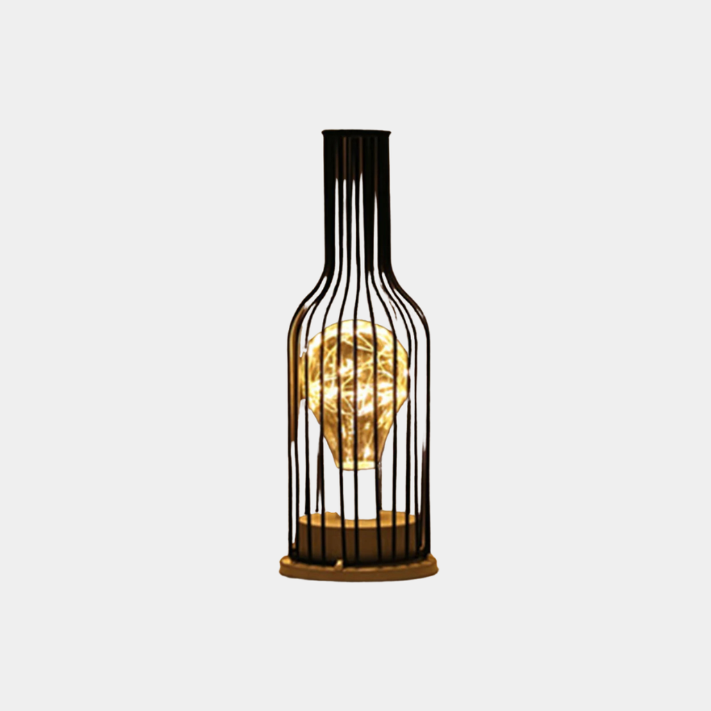 Lámpara de Mesa Retro LED – Iluminación Cálida y Decorativa-Table Lamps-Hogar88-Botella de vino-Hogar88