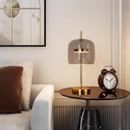 Lámpara de Mesa de Vidrio y Metal – Luz LED Ajustable-Table Lamps-Hogar88-Hogar88