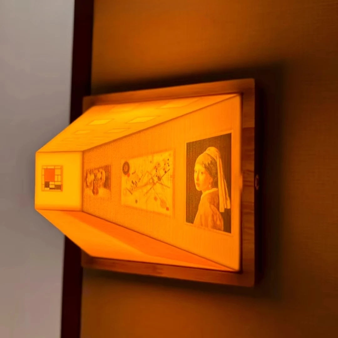 Lámpara de Pared Galería 3D – Iluminación Artística Moderna-Night Lights & Ambient Lighting-Hogar88-Hogar88