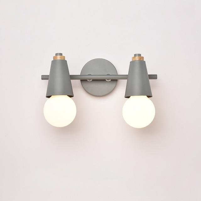 Lámpara de Pared Minimalista – Iluminación Moderna y Estilo Elegante para Hogar-Wall Lamps-Hogar88-2 Luces-Gris-Hogar88
