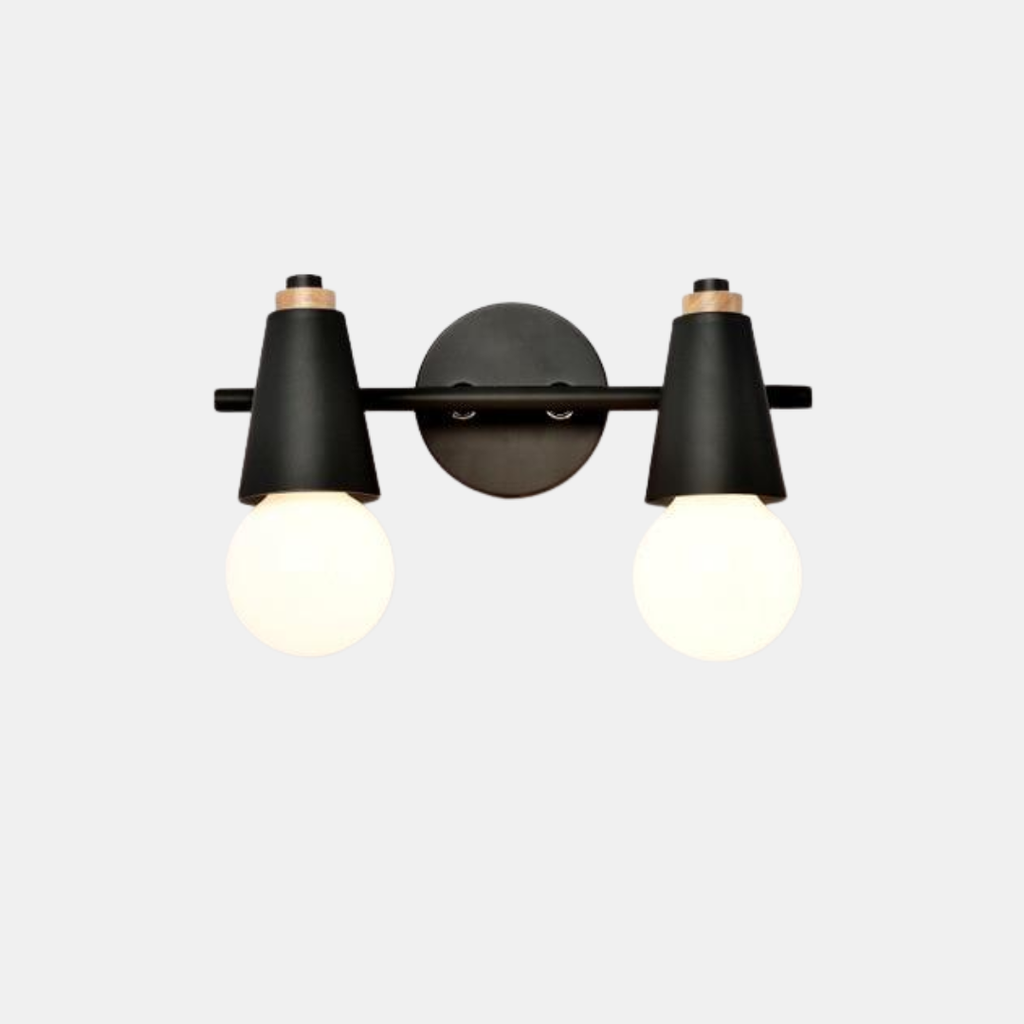 Lámpara de Pared Minimalista – Iluminación Moderna y Estilo Elegante para Hogar-Wall Lamps-Hogar88-2 Luces-Negro-Hogar88