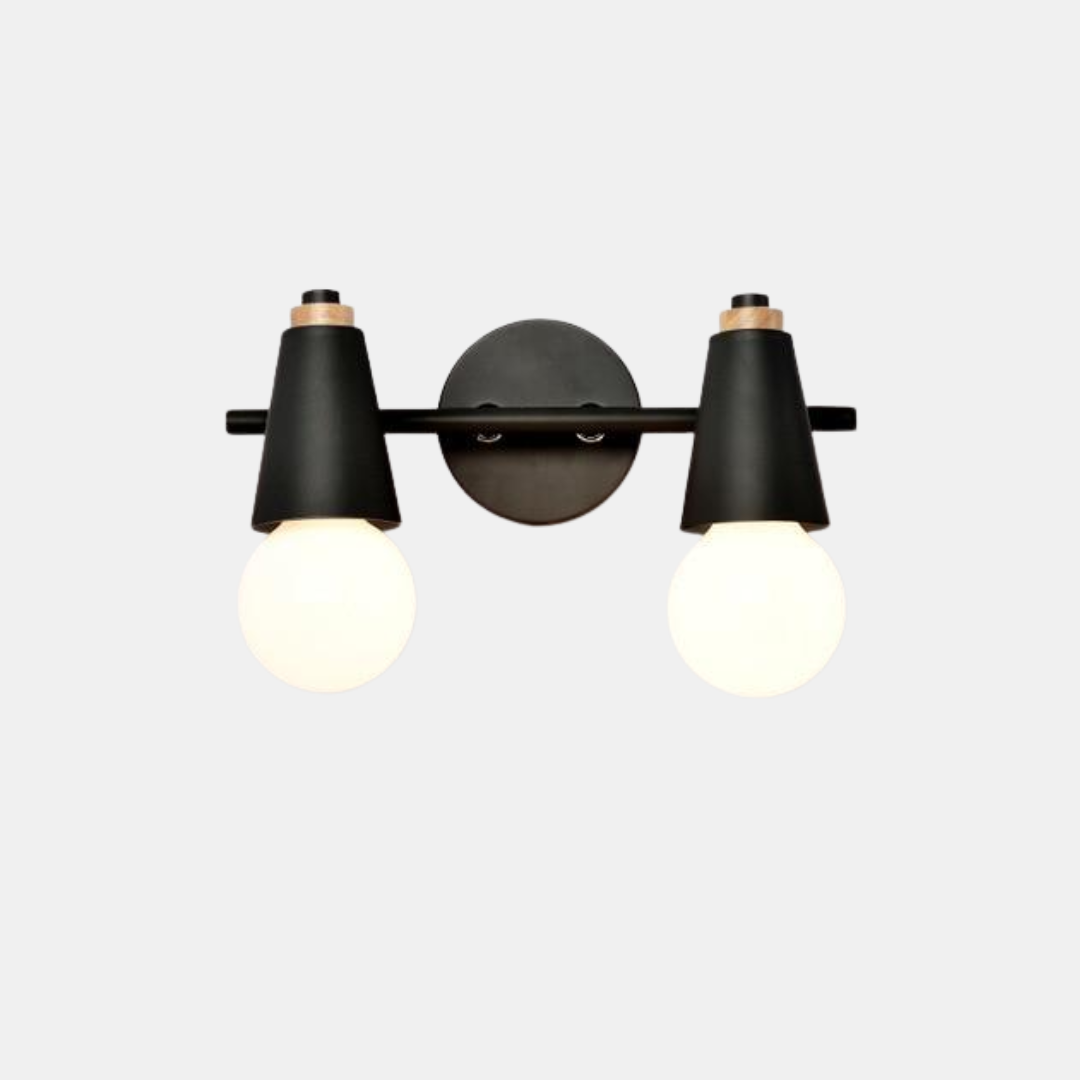 Lámpara de Pared Minimalista – Iluminación Moderna y Estilo Elegante para Hogar-Wall Lamps-Hogar88-2 Luces-Negro-Hogar88