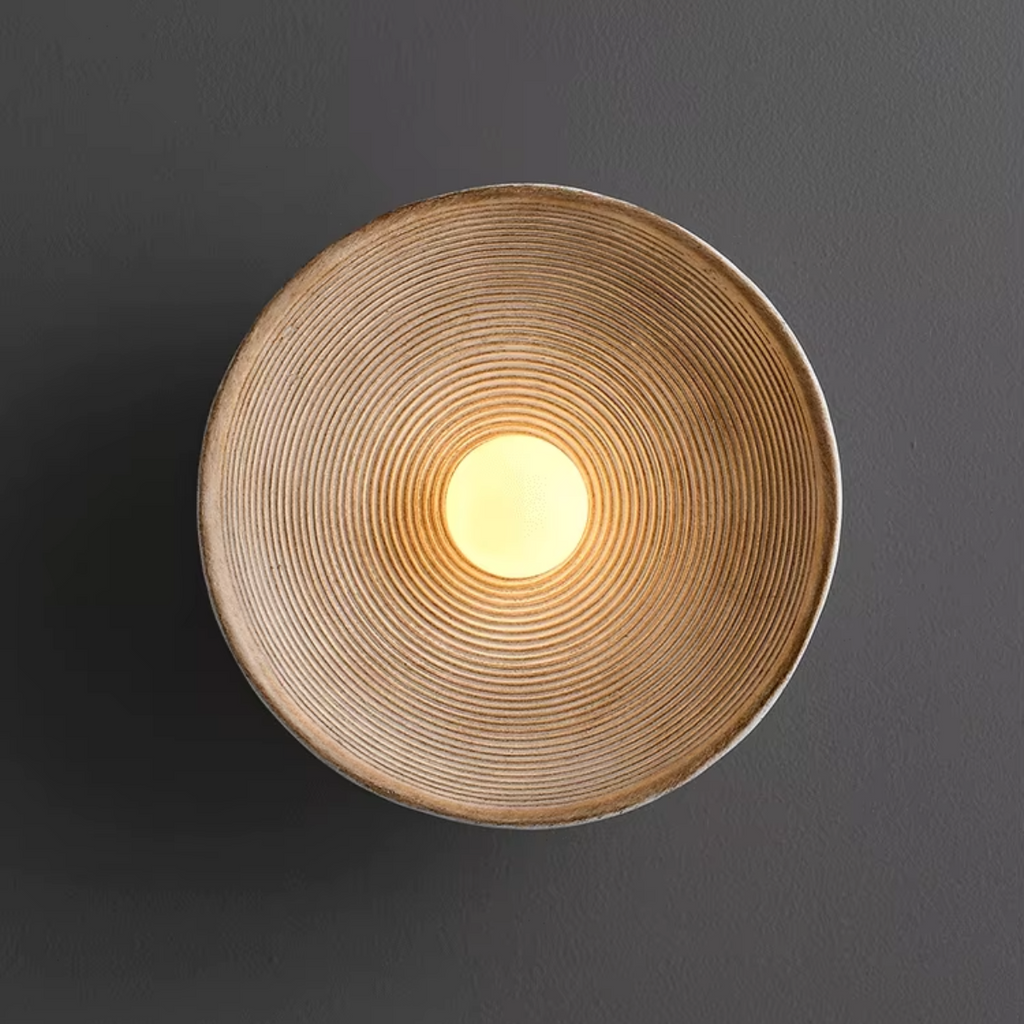 Lámpara de Pared Redonda Estilo Nórdico Retro – Luz Funcional y Decorativa para Dormir, Estudiar y Crear Ambiente-Wall Lamp-Hogar88-Hogar88