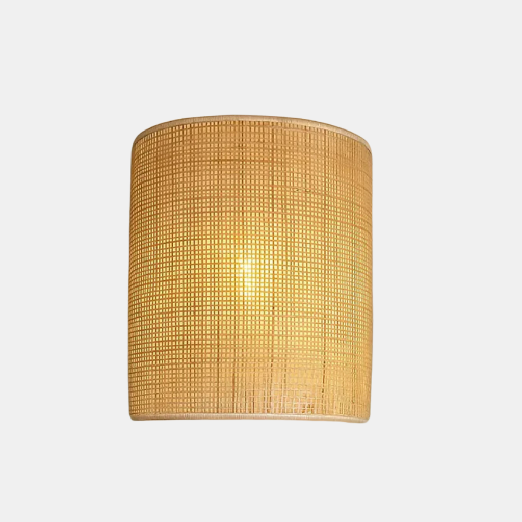 Lámpara de Pared de Ratán – Iluminación Natural para Decoración Bohemia Moderna-Wall Lamp-Hogar88-Hogar88