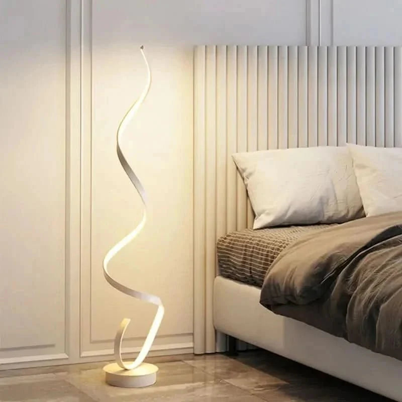 Lámpara de Pie en Espiral LED – Diseño Moderno con Luz Regulable-Standing Light-Hogar88-Hogar88