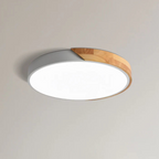 Lámpara de Techo LED Escandinava de Madera – Diseño Moderno y Natural-Lamp-Hogar88-Blanco-D23 cm-Estándar-Hogar88