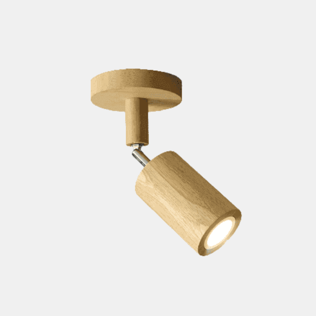 Lámpara de Techo de Madera Maciza Ajustable – Iluminación Focalizada para Ambientes Modernos-Ceiling Lamp-Hogar88-Hogar88