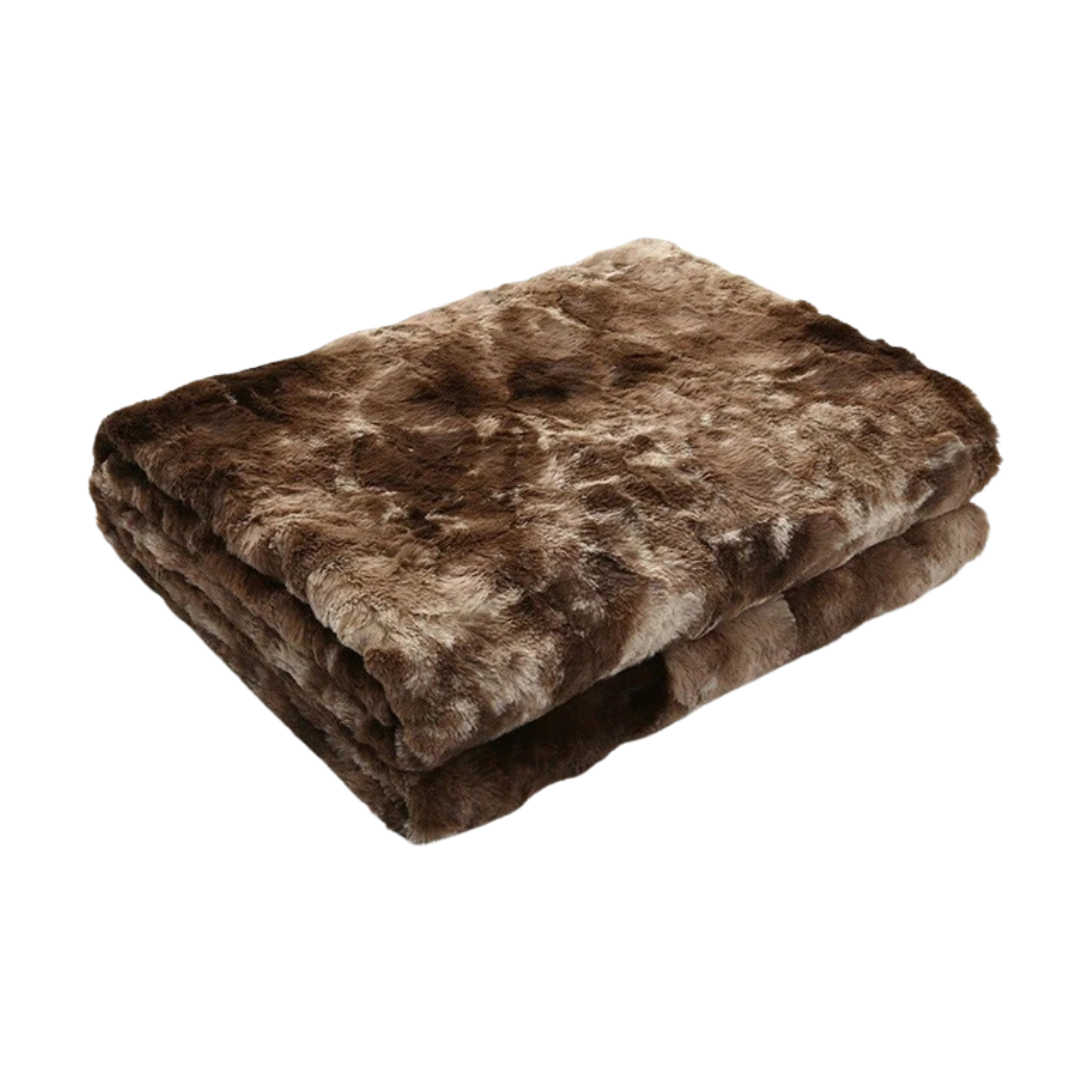 Manta Polar Doble Cara Ultrasuave – Confort Acogedor para Hogar-Blankets-Hogar88-Marrón-130x160cm-Hogar88