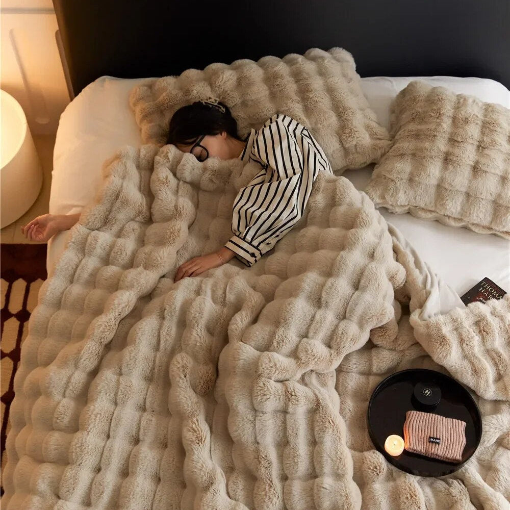 Manta de Felpa Lavable de Lujo – Cálida, Transpirable e Hipoalergénica-Home & Garden-Hogar88-Camello-100x160 cm-Hogar88