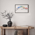 Pájaros de Cristal Marinos – Arte Decorativo de Vidrio Recuperado-Sculptures & Statues-Hogar88-Hogar88